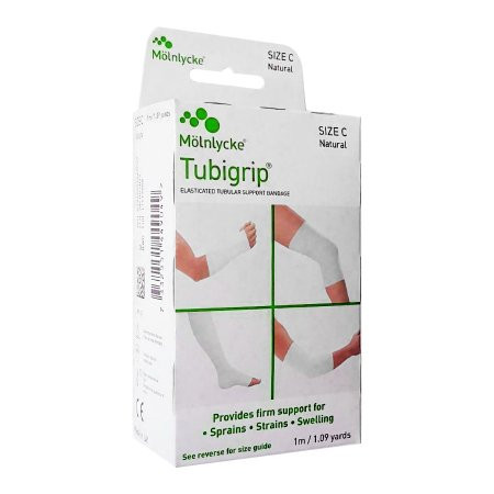 Molnlycke Health Care - Tubigrip - 1521 - Elastic Tubular Support Bandage 2 - 3/4 Inch X 1 Yard Medium Arm / Small Ankle Pull On Natural Nonsterile Size C Standard Compression