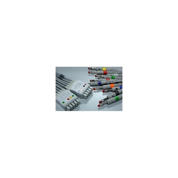 Sage Services Group - L02-10-Msb - Ecg/Ekg One Piece Cable Reusable Cable, 15 - Pin Connector Monitor Side, Lead, Banana