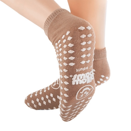 Pbe - Principle Business - Pillow Paws - 1097-001 - Slipper Socks X - Large Tan Ankle High