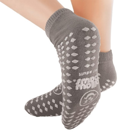 Pbe - Principle Business - Pillow Paws - 1098-001 - Slipper Socks 2X - Large Gray Ankle High
