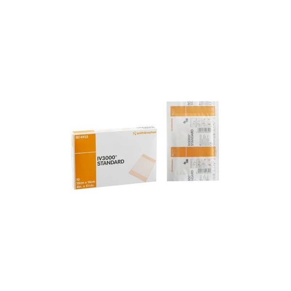 Smith & Nephew - 4925 - Iv3000 Catheter Securement Dressing Film 4 X 5 Inch Sterile