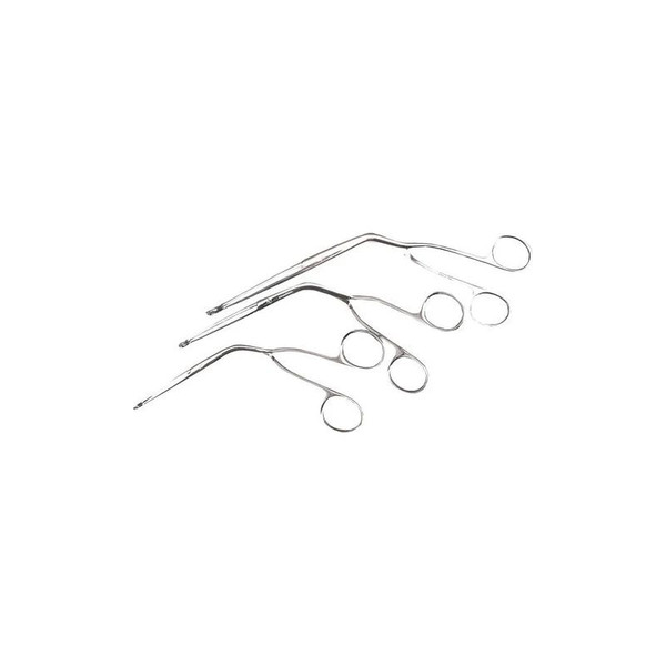 Sun Med - 9-3018-02 - Forceps Magill Child Stainless Steel Finger Ring Handle Straight Closed Tip