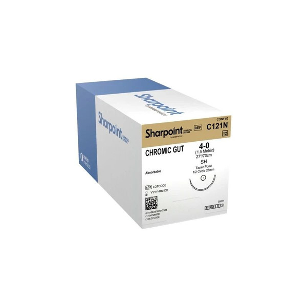 Surgical Specialties - C121n - Chromic Gut Suture, Taper Point, 1/2 Circle