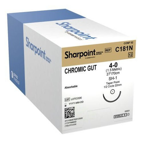 Surgical Specialties - C181N - Suture, Chromic Gut Hr22 4 - 0 Ch 14"/35Cm