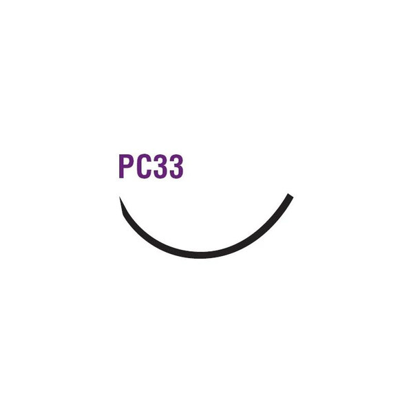 Surgical Specialties - Look - 1294B - Nonabsorbable Suture With Needle Nylon Pc33 3/8 Circle Precision Reverse Cutting Size 3 - 0 Monofilament