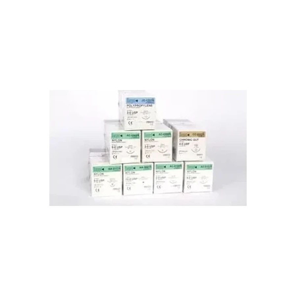 Surgical Specialties - Look - 750B - Nonabsorbable Suture With Needle Silk C - 22 3/8 Circle Reverse Cutting Size 6 - 0 Braided