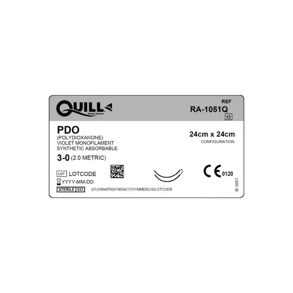 Surgical Specialties - Ra-1010Q - Suture, Quill Poly 3 - 0 7X7Cm 26Mm Diamond Pnt 3/8 Cir