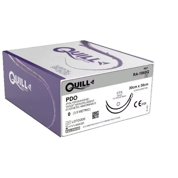 Surgical Specialties - Ra-1060Q - Suture, Quill Poly 0 30X30Cm 48Mm 1/2 Crv Tpr Pnt