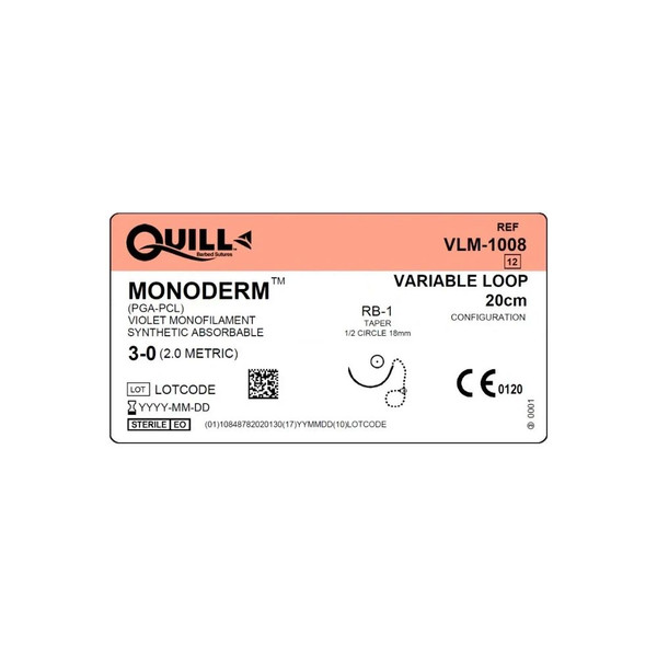 Surgical Specialties - Vlm-2030 - Suture, Quill Barbed Monoderm 3 - 0 Vio Ur - 6 Tpr