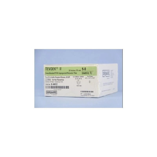 Teleflex - Deknatel Tevdek - 7-947 - Medical - Nonabsorbable Suture Without Needle Polyester Braided Size 2