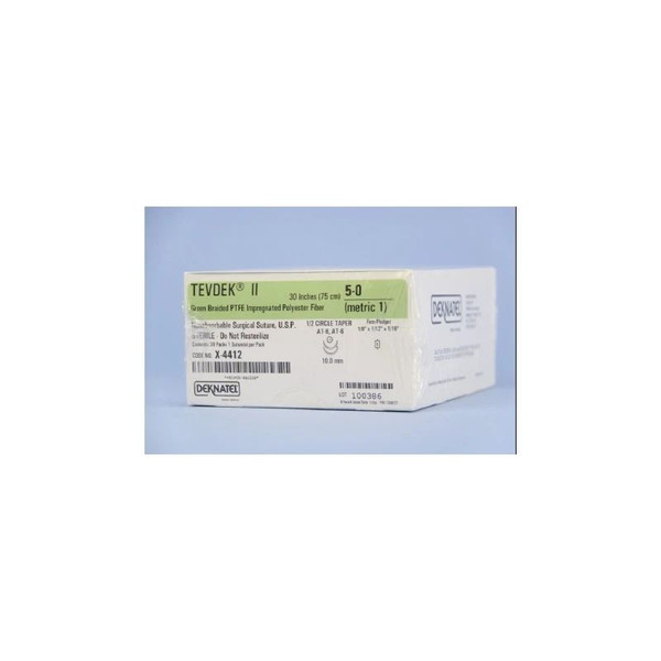 Teleflex - Deknatel Tevdek - 7-947 - Medical - Nonabsorbable Suture Without Needle Polyester Braided Size 2
