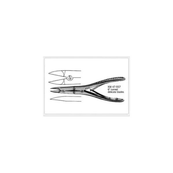 Teleflex - Kmedic - Km47557 - Medical - Bone Cutting Forceps Kleinert - Kurtz 5 - 1/2 Inch Length Surgical Grade Stainless Steel Nonsterile Spring Grip Handle Curved Delicate