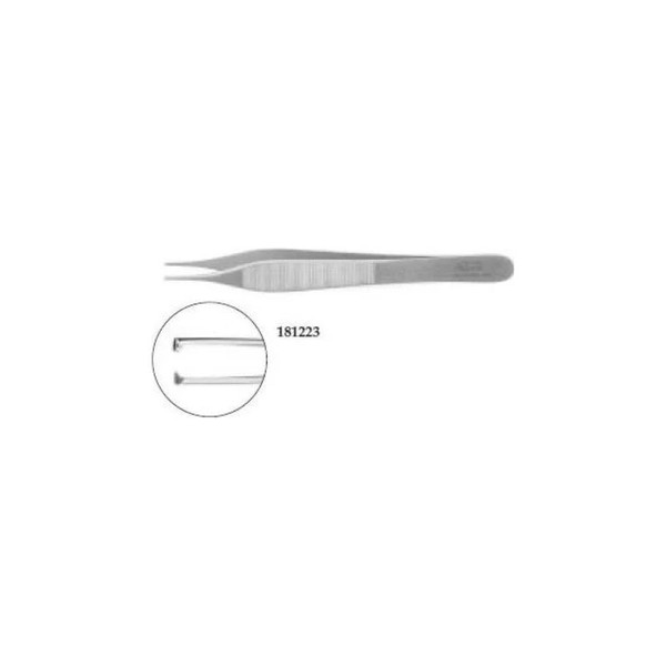 Teleflex - Pilling - 181223 - Medical - Tissue Forceps Adson 4 - 3/4 Inch Length Surgical Grade Stainless Steel Nonsterile Nonlocking Thumb Handle Straight 1 X 2 Teeth