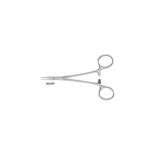 Teleflex - Pilling - 443507 - Medical Hemostatic Forceps Jacobson 5 Inch Length Surgical Grade Finger Ring Handle Curved 0.4 Mm Tip