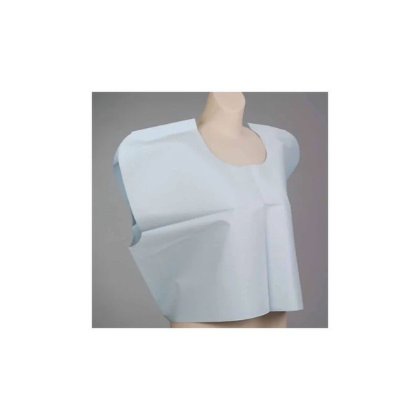 Tidi Products - 910515 - Exam Cape Blue One Size Fits Most Front / Back Opening Without Closure Unisex