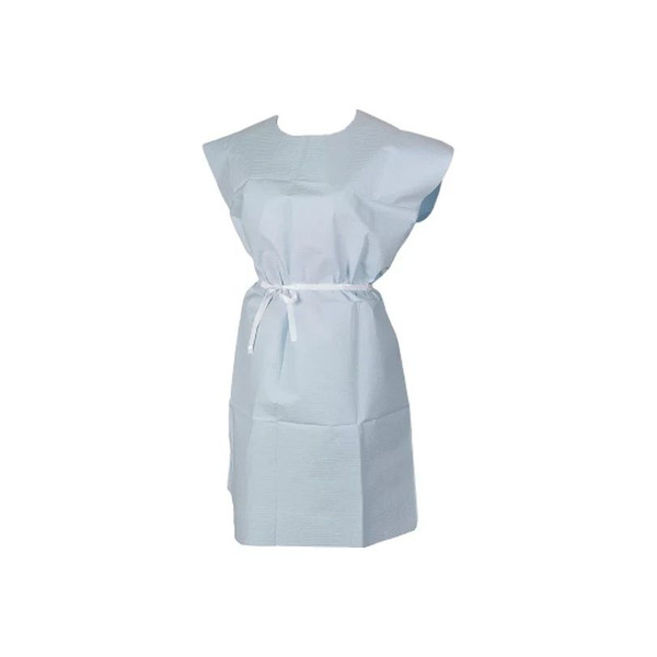 Tidi Products - 910521 - Patient Exam Gown X - Large Blue Disposable