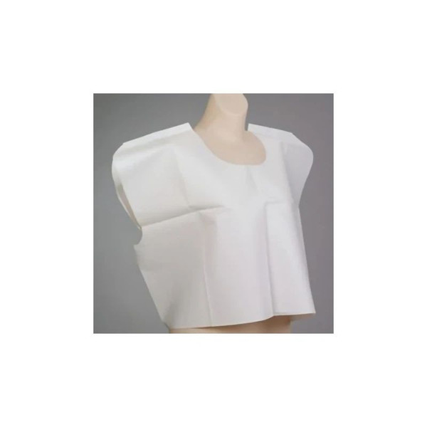 Tidi Products - 9810856 - Exam Cape White One Size Fits Most Front / Back Opening Without Closure Unisex