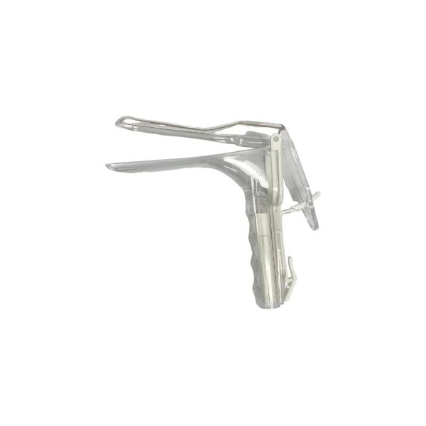 Trinity Sterile - 22201 - Vaginal Speculum Nonsterile Office Grade Plastic Medium Double Blade Duckbill Disposable Built - In Light Source
