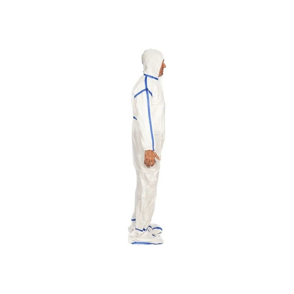 Truecare Biomedi - Tcbacv54St-R - Cleanroom Coverall With Hood And Boot Covers Regular White Disposable Sterile