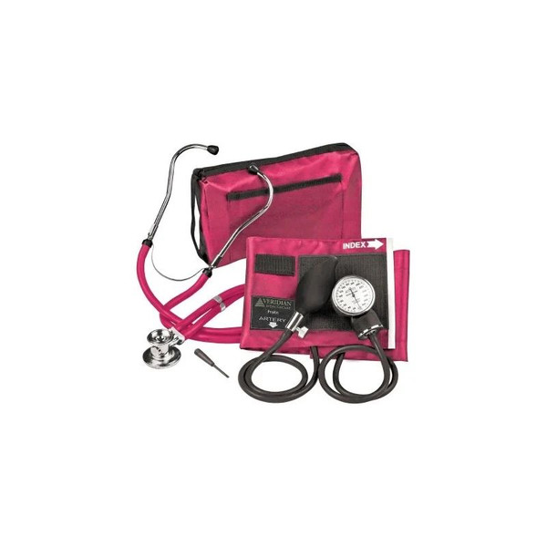 Veridian Healthcare - 02-12608 - Reusable Aneroid / Stethoscope Set 27.9 To 41.6 Cm Adult Cuff Dual Head General Exam