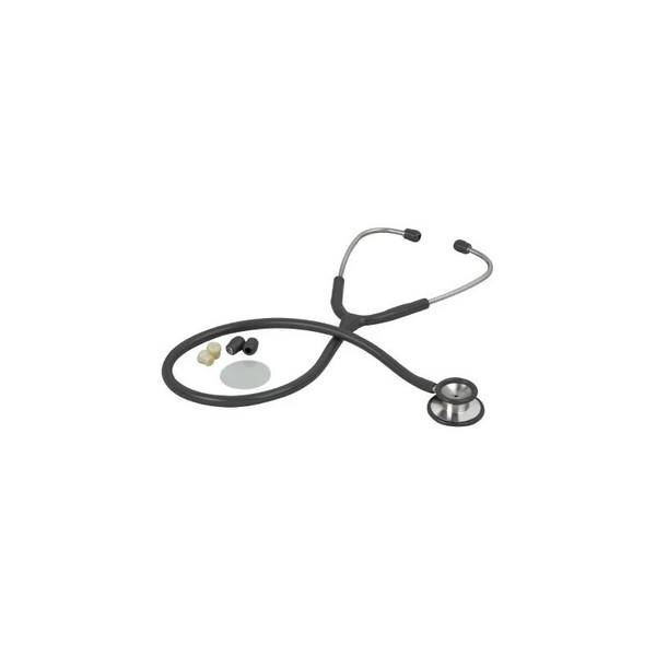 Veridian Healthcare - 05-10501 - Clinician Stethoscope Black 1 - Tube 25 Inch Double Sided Chestpiece