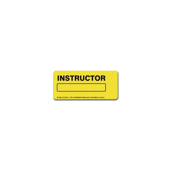 Wallcur - 901Ls - Door Sign Directory S Bright Yellow Instructor Locator Is Clearly Visible In Hospital Corridors