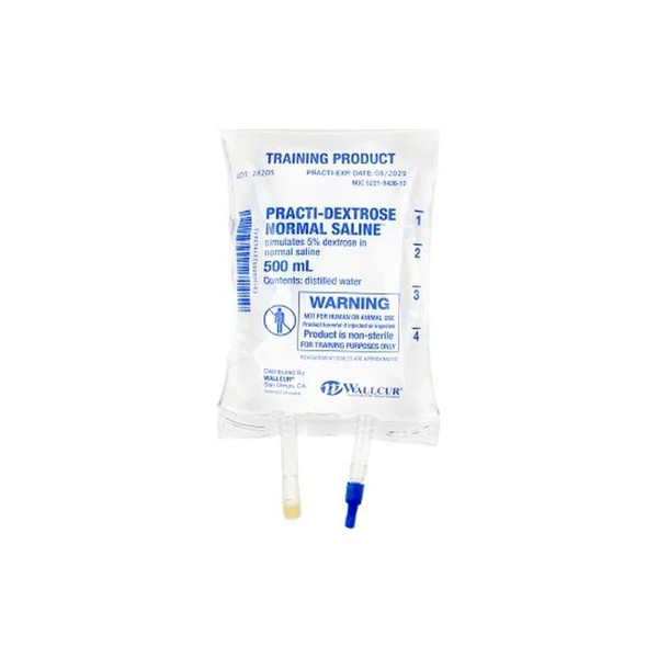 Wallcur - Practi-Dextrose Normal Saline - 282Ds - Trainer Solution 500Ml D/S