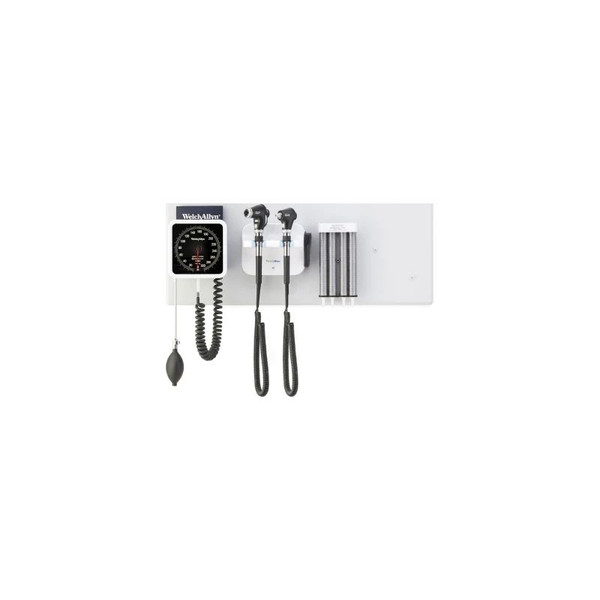 Welch Allyn - 777-Pm3Wax-Us - Wall Transformer Green Series Integrated System With Panoptic Plus Led Ophthalmoscope, Macroview Otoscope For Iexaminer, Bp Aneroid, And Ear Specula Dispenser