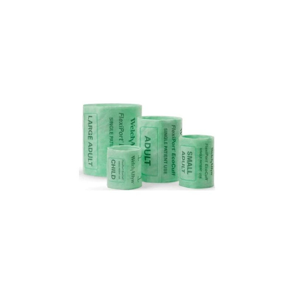 Welch Allyn - Flexiport - Ecocuff-Mlt - Reusable Blood Pressure Cuff Set Assorted Size Range Arm Nylon Multiple Sizes