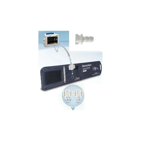 Welch Allyn - Flexiport - Reuse-12L-1Mq - Cuff, Reusable, Locking Connector, 1 - Tube, Adult, Long
