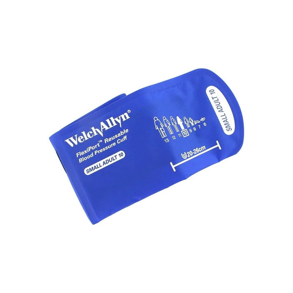 Welch Allyn - Flexiport - Vinyl-10-1Sc - Reusable Blood Pressure Cuff 20 To 26 Cm Arm Small Adult