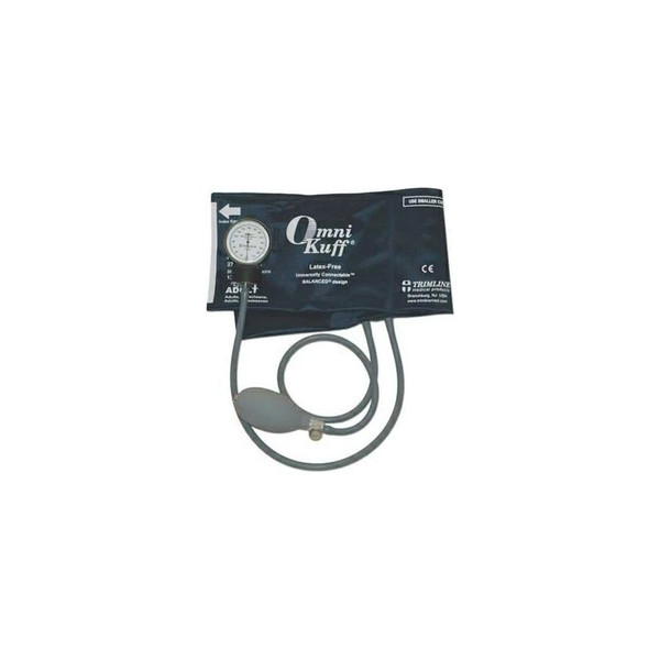 Welch Allyn - Omni-Kuff - 1603Xl - Blood Pressure Cuff, Reusable, Adult, Long, 2 - Tube, Bulb & Valve, Female Slip Luer Connector Options