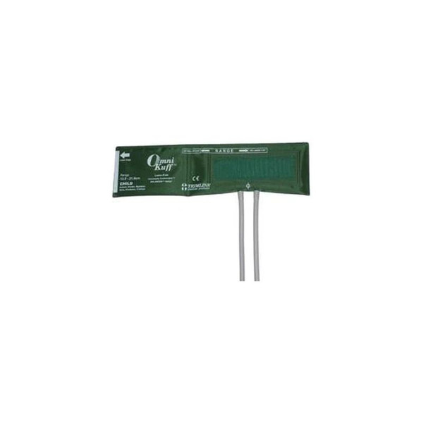 Welch Allyn - Omni-Kuff - 1605 - Bp Cuff, Size 9 Child, Reusable, 2 - Tubes (10"), Female Tri - Purpose (5082 - 168) Connectors, Inflation Bulb And Valve
