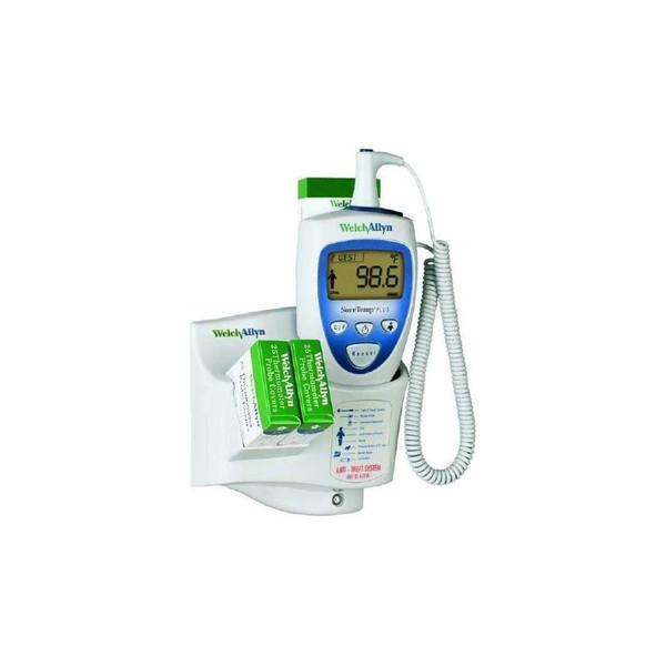Welch Allyn - Suretemp - 01692-301 - Model 692 Plus Thermometer, One Per Room, Wall Mount, 9 Ft Rectal Probe, Probe Well (Must Be Locked To The Wall)