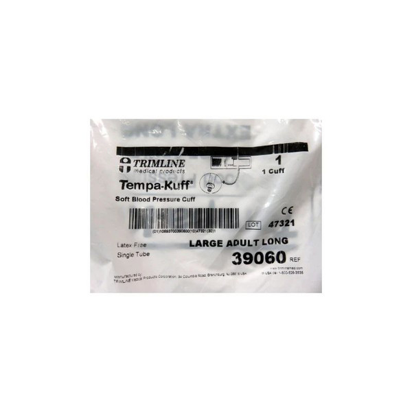 Welch Allyn - Trimline - 39060 - Single Patient Use Blood Pressure Cuff 35.5 To 46 Cm Arm Cloth Fabric Adult Long