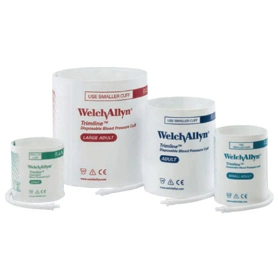 Welch Allyn - Trimline - 39073 - Blood Pressure Cuff, Disposable, Adult, Soft, One - Tube W/ Screw Connector