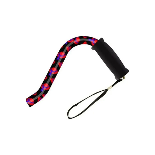 Alex Orthopedics - Mp-21161 - Orthopedic Offset Adjustable Aluminum Cane Red Hat