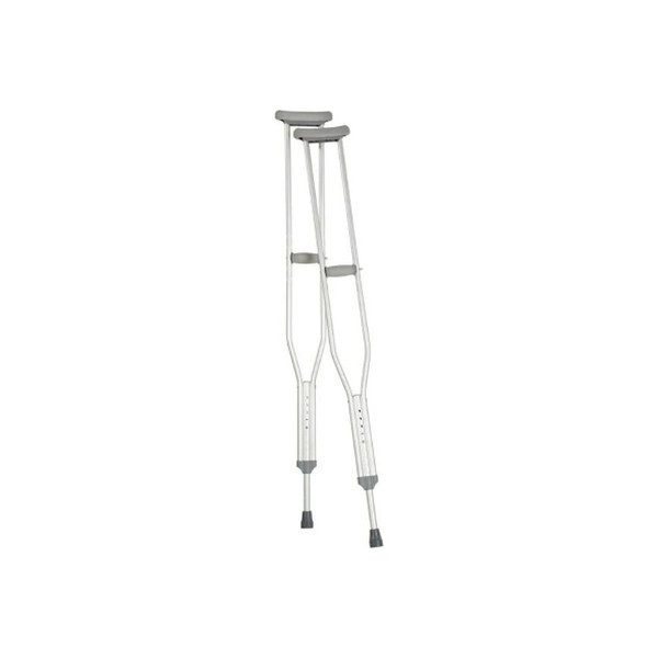 Apex - Carex - Fga97600 0000 - Underarm Crutches Aluminum Frame Adult 250 Lbs Weight Capacity Push Button Adjustment