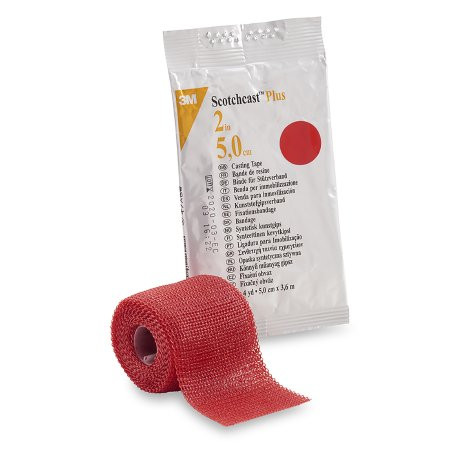 3M - 82002R - Scotchcast Plus - Tape, Cast 2"X4Yds Red Orth
