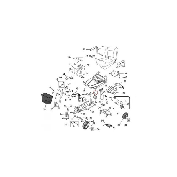 Drive Devilbiss Healthcare - C07-050-00203-C - Medical Seatplateassembly,Comp,Bobcat X4