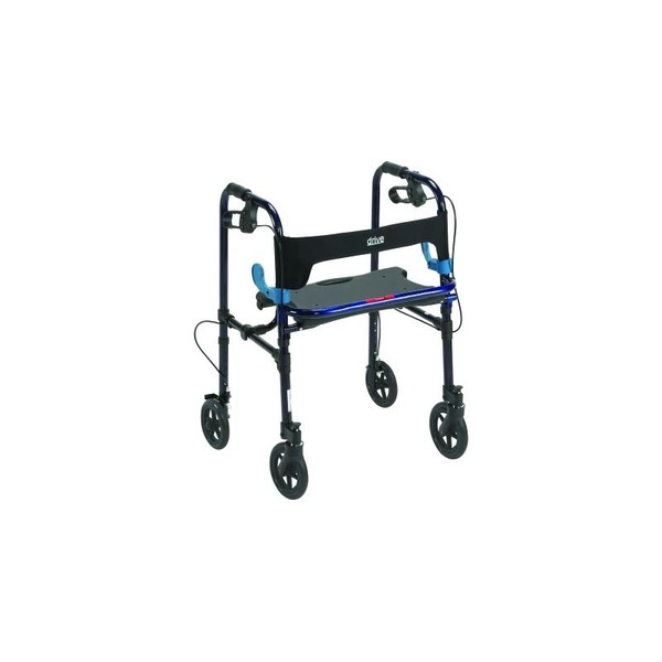 Drive Devilbiss Healthcare - Clever-Lite - 10243 - Medical - 4 Wheel Rollator Blue Adjustable Height / Folding Aluminum Frame