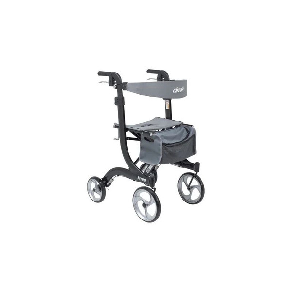 Drive Devilbiss Healthcare - Nitro - Rtl10266Bk-T - Medical - 4 Wheel Rollator Black Adjustable Height / Tall Folding Aluminum Frame