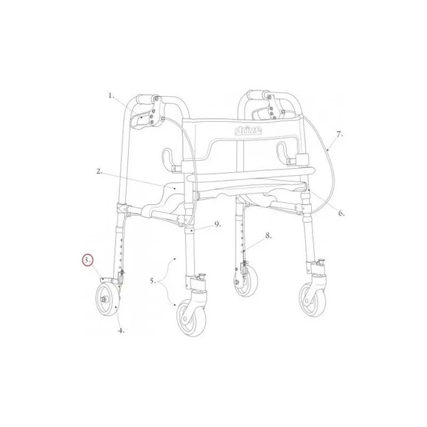 Drive Devilbiss Healthcare - Stds1S4017R - Medical Right Brake,Fwrw