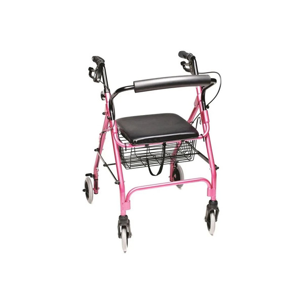 Gf Health Products - Rj4300P - Lumex Walkabout Lite Four - Wheel Rollator, Pink, 6"