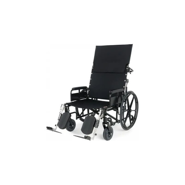 Graham Field - 67262250R - Bariatric Reclining Wheelchair Regency Xl 2000 Heavy Duty Dual Axle Full Length Arm Elevating Legrest Black Upholstery 26 Inch Seat Width 700 Lbs Weight Capacity