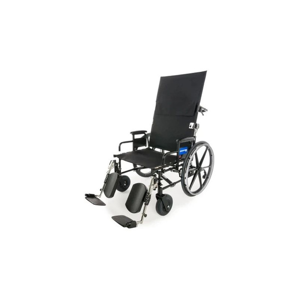 Graham Field - Regency Xl 2000 Heavy Duty - 67221830R - Bariatric Reclining Wheelchair Dual Axle Desk Length Arm Elevating Legrest Black Upholstery 22 Inch Seat Width Adult 700 Lbs Weight Capacity