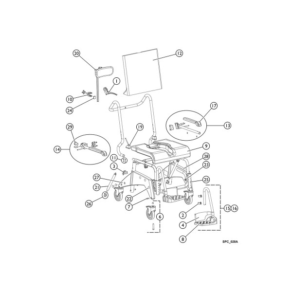 Invacare - 8881125215 - Wheelchair Arm Assembly For