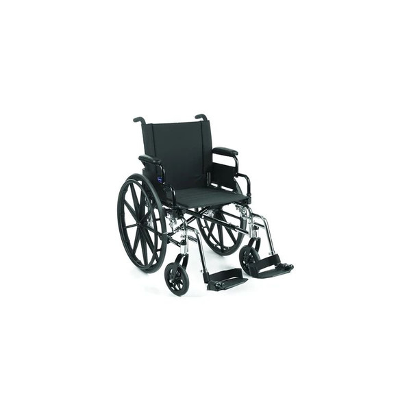 Invacare - Ez Large Grip - 9Xt - 9000 Xt High Strength Lightweight Wheelchair Dual Axle Desk Length Arm Black Upholstery 16 Inch Seat Width Adult 250 Lbs Weight Capacity