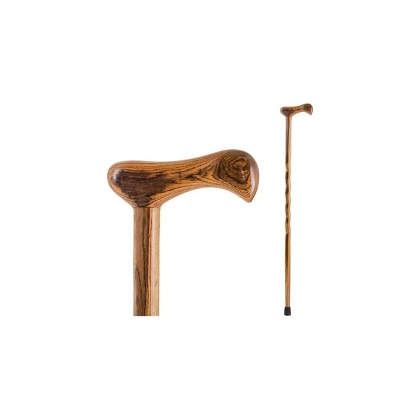 Mabis - Brazos Twisted - 502-3000-0164 - T - Handle Cane Wood 37 Inch Height Bocote
