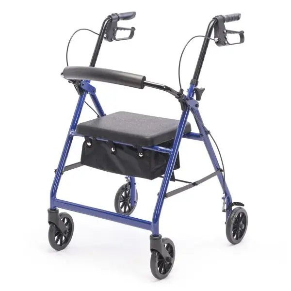 Proactive Medical - Protekt - Rladst6-Blu - Products - 4 Wheel Rollator Blue Steel Frame